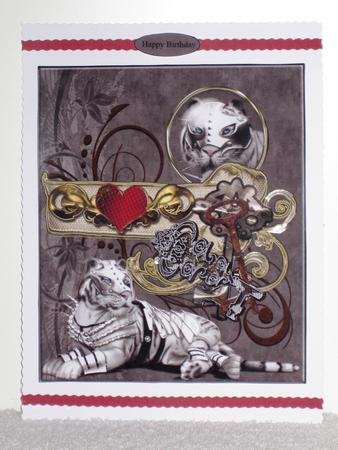Steam Punk Tigers with Decoupage by Wayne Swan