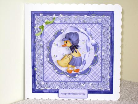 Mary Critter 8x8 Card with Decoupage by Wayne Swan