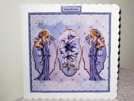 Lady and Winter Lily 8x8 Card Mini Kit by Wayne Swan