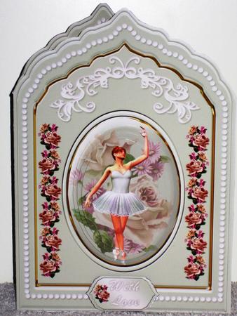 Ballerina in Green Porcelain Plaque Card Mini Kit by Wayne Swan