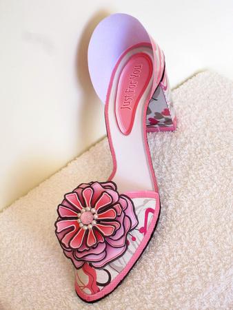 I Love Shoes Kit Warm Pink Floral with 3D Rose by Wayne Swan