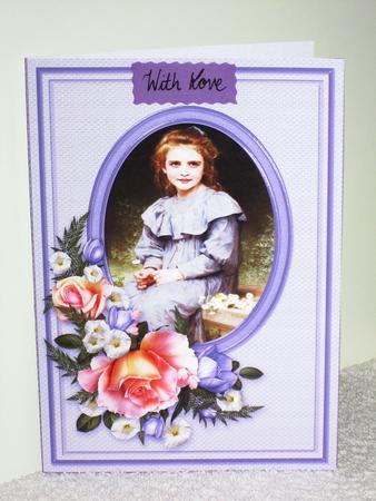 Girl with Daisies Quick Card by Wayne Swan
