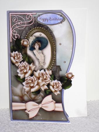 Scallop Shaped Vintage Lady with Matching Insert by Wayne Swan