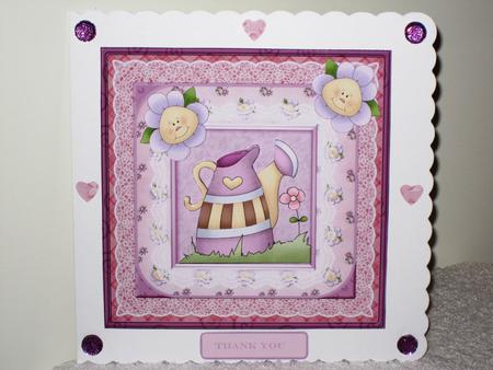 Springtime 7x7 Card with Decoupage by Wayne Swan