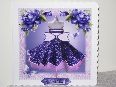 Lilac and Pink Paper Bow Dress by Wayne Swan