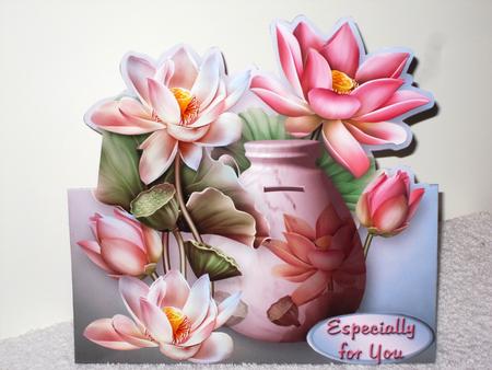 Lotus Flower Money Pot Over the Edge Card Mini Kit by Wayne Swan