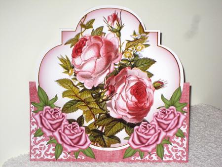 Just Pink Roses Fancy Over 3D Mini Card Kit by Wayne Swan