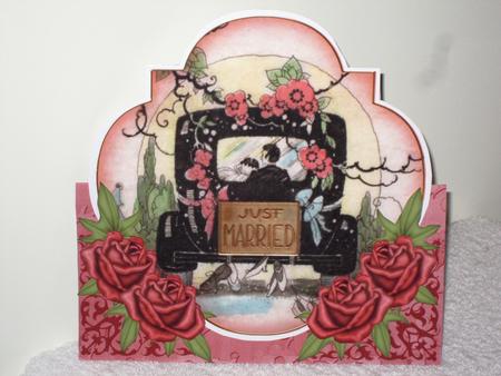 Vintage Wedding Car Fancy Over 3D Mini Card Kit by Wayne Swan