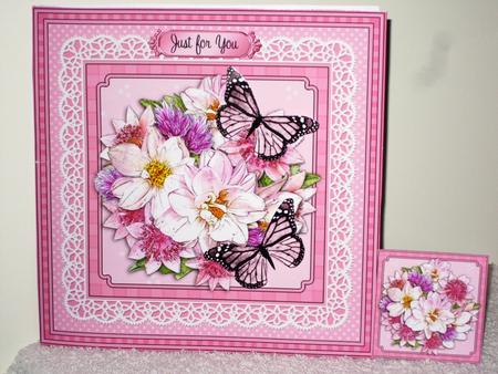8 x 8 Flowers Butterflies & Lace 3D Decoupage Mini Kit by Wayne Swan