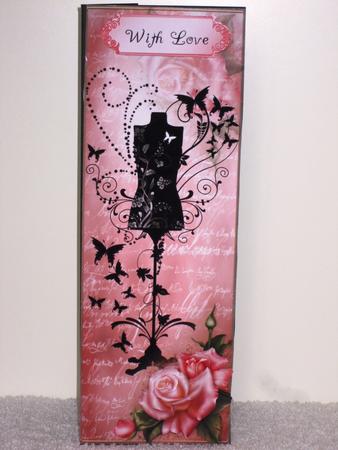 Large Dl Pink Roses Silhouette Mannequin by Wayne Swan