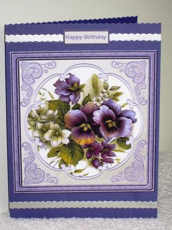 Purple Pansy Card with Petal Stackers by Wayne Swan