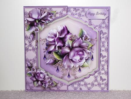 Lilac Roses Offset Card Mini Kit by Wayne Swan