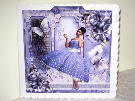 Gorgeous Lilac Polka Dots and Petticoats by Wayne Swan
