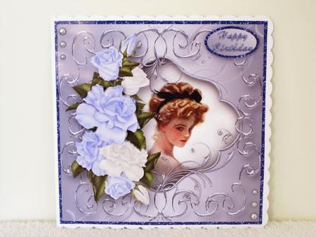 Portrait with Blue Roses by Wayne Swan