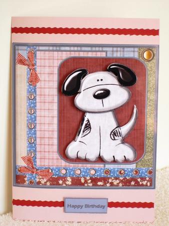 Puppy Love Card with Decoupage by Wayne Swan