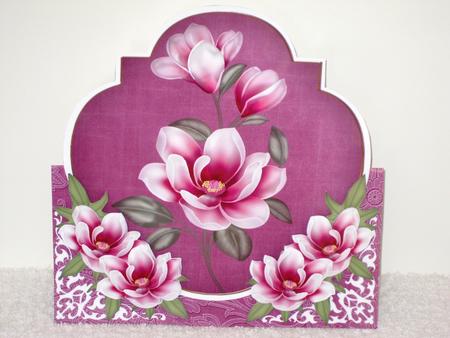 Cerise Magnolia Fancy Over 3D Mini Card Kit by Wayne Swan