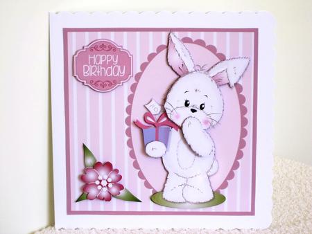 Bunny with Gift by Wayne Swan