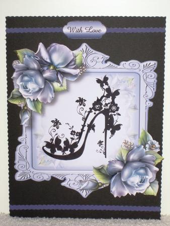 Porcelain Roses & Silhouette, Shaped Topper by Wayne Swan
