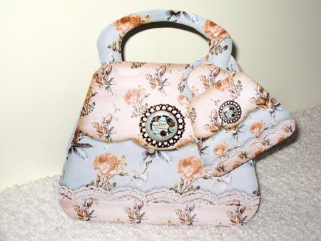 Handbag Card Vintage Flowers by Wayne Swan