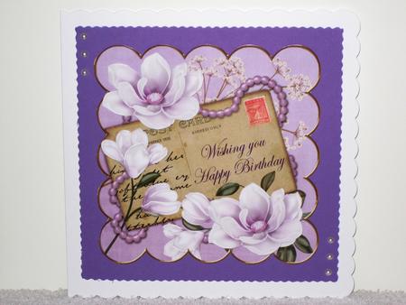 Lilac Magnolia Happy Birthday 6in Step by Step by Wayne Swan