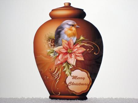 Pretty Pots Card Mini Kit - Christmas Robin by Wayne Swan