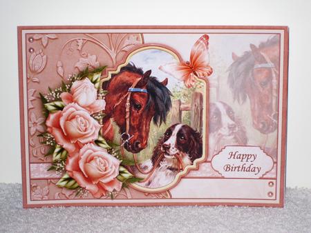 Special Friends Vintage Horse & Dog Decoupage by Wayne Swan