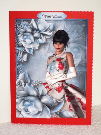 Vintage Beauty with Beautiful Blue Roses by Wayne Swan