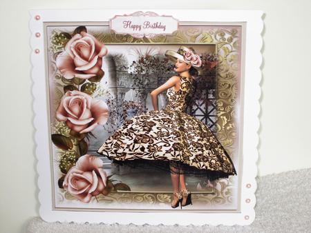 Beautiful Black Lace Dress and Pink Roses by Wayne Swan