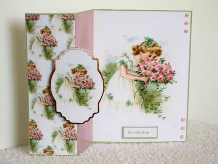 Roses from the Garden Fold Back Card by Wayne Swan
