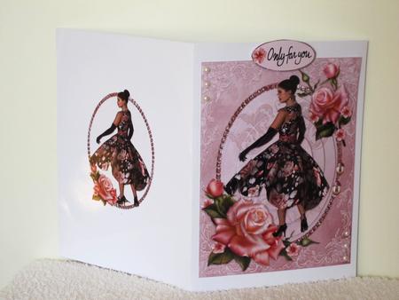 Lady of Fashion with Roses Insert by Wayne Swan