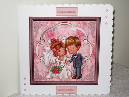 Bridal Couple Card with Petal Stackers by Wayne Swan