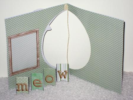 Cute Kitty Cat Bunting Card Insert by Wayne Swan