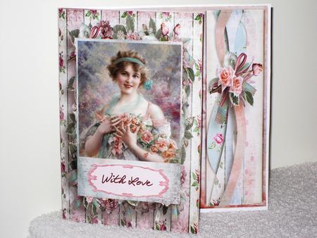Asymmetric Fold Card Vintage by Wayne Swan