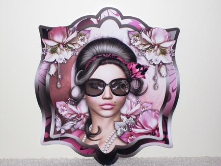 Retro Fashion Lady Style in Card Tag Form by Wayne Swan