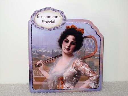 Scalloped Corner Card Vintage Aktiv by Wayne Swan