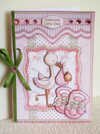 Here Comes the Baby New Baby Girl Topper & Decoupage by Wayne Swan