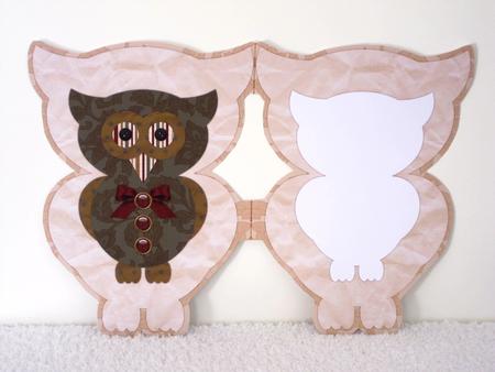 Owl Miss You Shaped Card Matching Insert by Wayne Swan