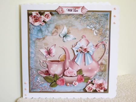 Retro Chic the Teapot Card Front Kit by Wayne Swan