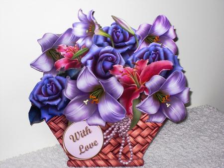 Lilies and Roses Gift Basket Card Mini Kit by Wayne Swan
