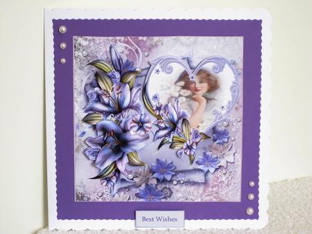 Lily Beauty Card with Decoupage by Wayne Swan
