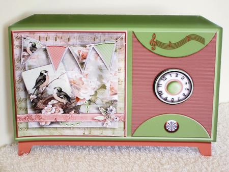 Radio Shape Card Vintage Birdsong by Wayne Swan