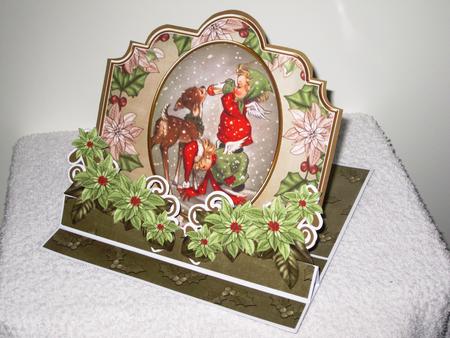 Christmas Feeding Reindeer 3D Easel Card Mini Kit by Wayne Swan