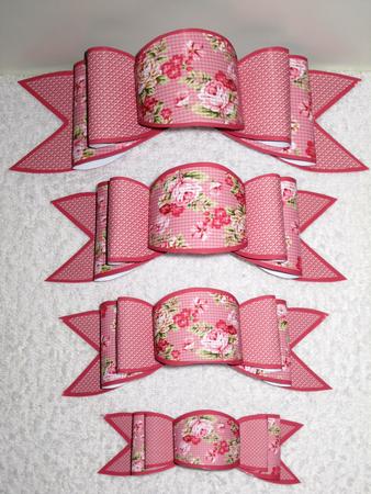 4 Triple Bows Mini Kit - Vintage Pink Roses by Wayne Swan