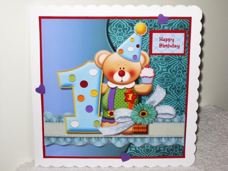1 Year Birthday (boy) Bear Mini Kit by Wayne Swan