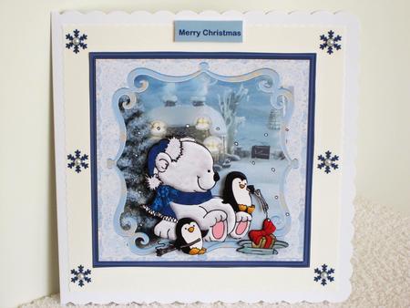 Polar Bear and Penguin Friends Fishing Card by Wayne Swan