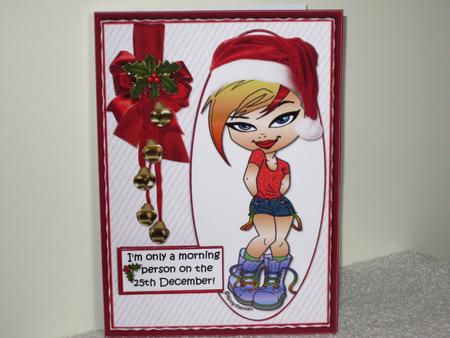Teen Diva Love Christmas Quick Card by Wayne Swan