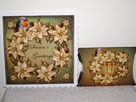 Golden Poinsettia Wreath by Wayne Swan