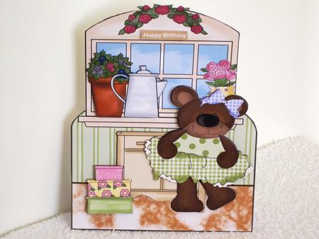 Teddy Spring Window Over the Top Card by Wayne Swan