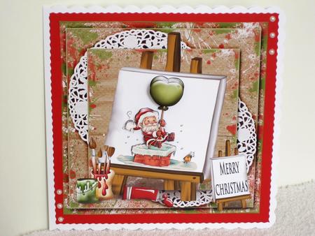 7.5 x 7.5 Card Topper Through the Chimney by Wayne Swan