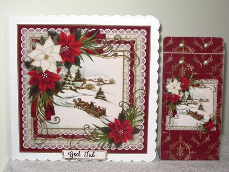 8x8 Vintage Christmas Sleigh Ride Mini Kit Red by Wayne Swan